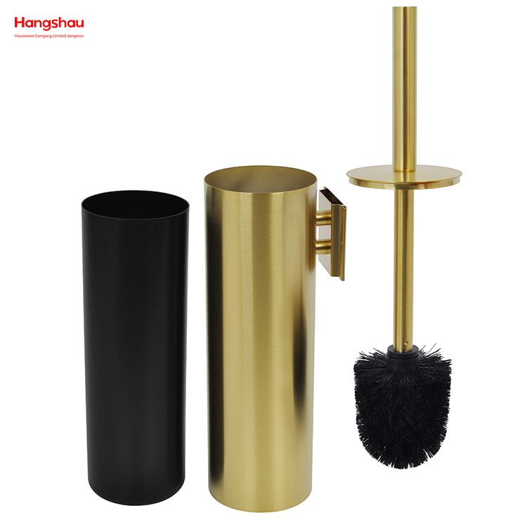 Golden Lack sprüht Haushaltsbad Edelstahl 304 Wandmontierte Toilettenbürstenhalter