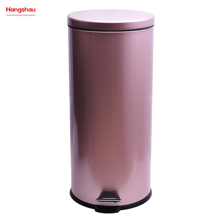 30L Metall Morden Stil Mülleimer Mülleimer Deckel Pulverbeschichtung Für Innen Mülleimer Haushalt Streifen Pedal Mülleimer Mülleimer Badezimmer Mülleimer 