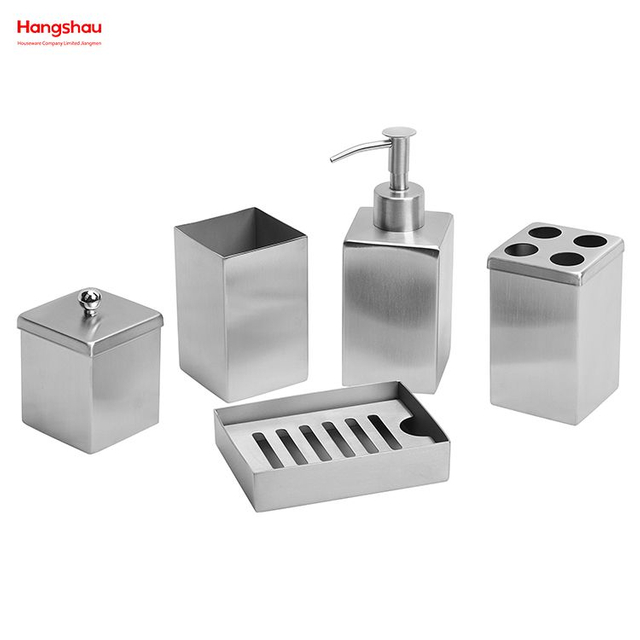 Badezimmer-Accessoires, Luxus-Set, Edelstahl, komplettes Badezimmer, Lotion-Flaschenspender, Schaumpumpe, Seifenflasche 