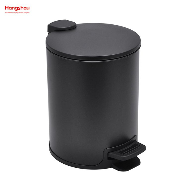 5L Badezimmer Mülleimer Metall Morden Stil Mülleimer Müll Kann Pulver Beschichtung Haushalt Pedal Abfall Bin Staub Bins Für innen Mülleimer 