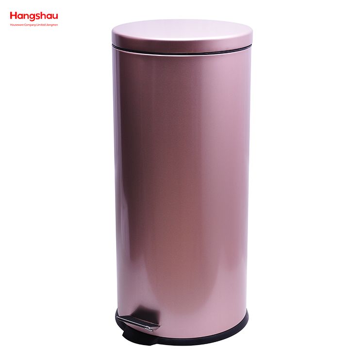 30L Metall Morden Stil Mülleimer Mülleimer Deckel Pulverbeschichtung Für Innen Mülleimer Haushalt Streifen Pedal Mülleimer Mülleimer Badezimmer Mülleimer 