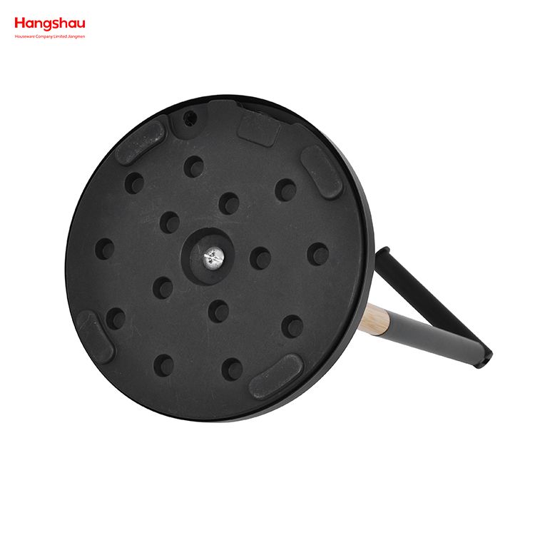 7-förmiger Taschentuchhalter mit runder Basis aus Eisen, neues Design, segmentierter Taschentuchhalter aus Bambus und Metall