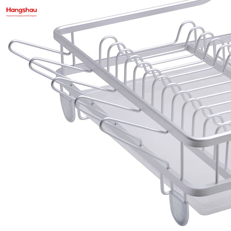 Doppeldecker-Ständer, Geschirrständer, Aufbewahrung von Küchenutensilien, Aluminiumlegierung, Metall, zum Trocknen von Geschirr, Organizer