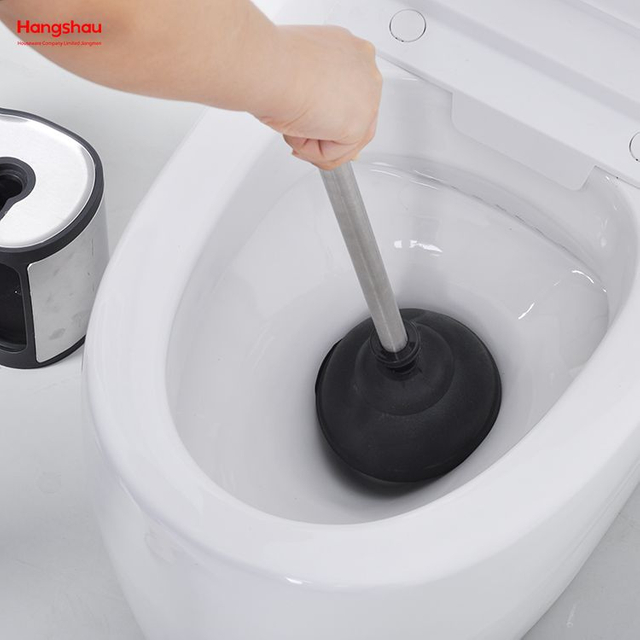 Wirtschaftliches WC-Bürsten- und Stößel-Set, kombiniertes Edelstahl-Matt-Badezimmer-WC, stehende Metall-Toilettenbürste mit Halter, Kunststoffbürsten-Reinigungsset