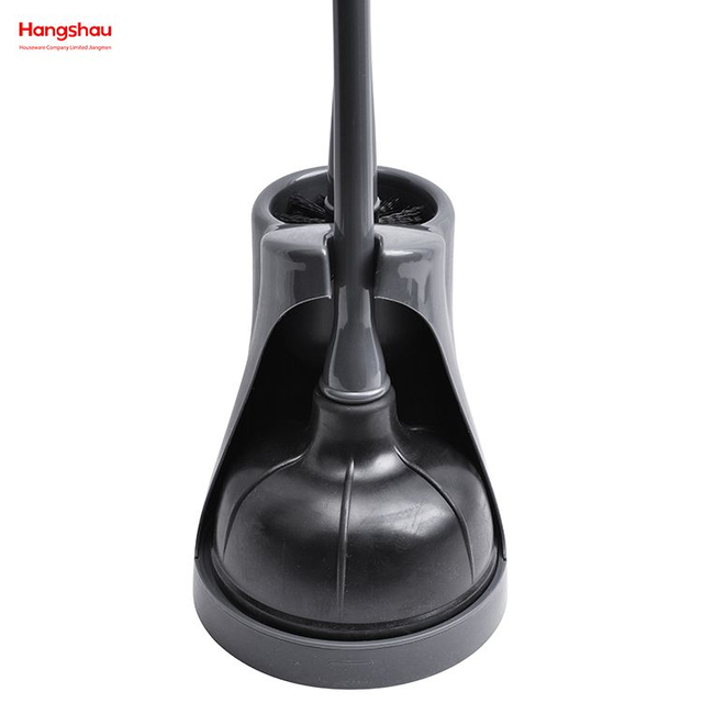 Wirtschaftliches Toilettenbürsten- und Kolbenset, kombiniert mit 2-in-1-Toilettenschüsselbürsten-Kolbenset mit Halter, Toilettenkolben und -bürste