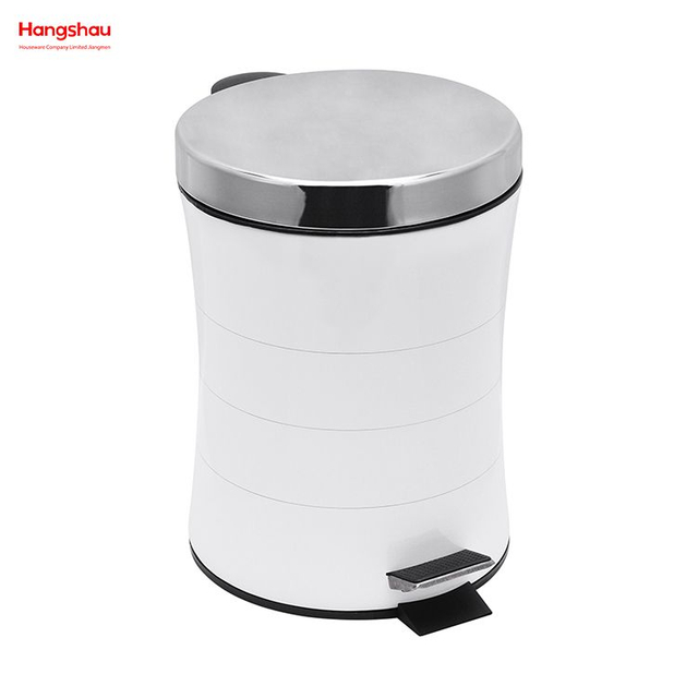 5L Badezimmer Pulverbeschichtung Haushalt Pedal Abfallbehälter Metall Mülleimer für Innen Mülleimer Morden Stil Mülleimer Mülleimer Staubbehälter
