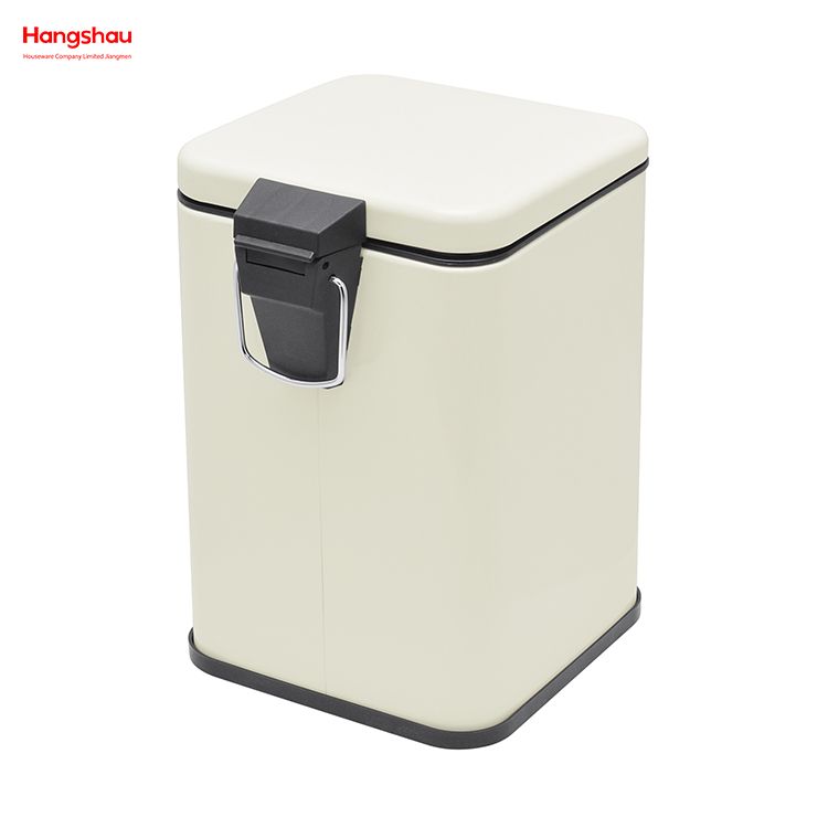 5L quadratischer Badezimmer-Mülleimer im Morden-Stil, Mülleimer, Mülleimer, Mülleimer für den Innenbereich, Metallpulverbeschichtung, Haushaltspedal 