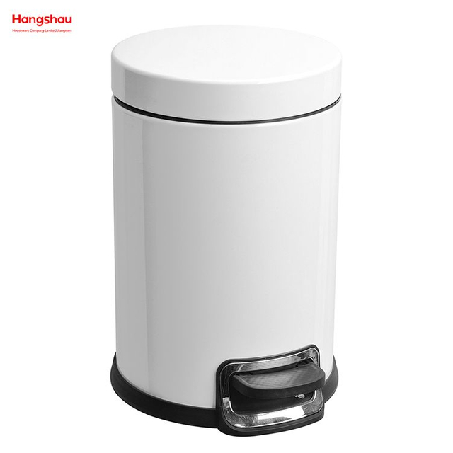 Patentiertes Design, 3 l, runder Treteimer, Büro-Pedal-Abfallbehälter für Innen-Mülleimer, kleiner Mülleimer, Schlafzimmer, Haushalt, Kunststoff-Fußpedal-Staubbehälter, Badezimmer, einfacher Mülleimer, Mülleimer 
