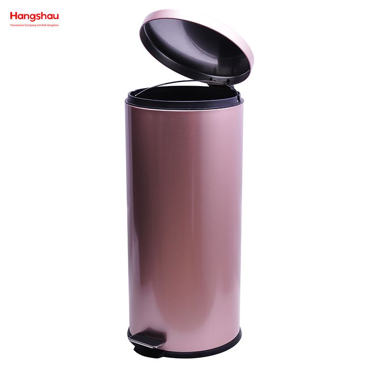 30L Metall Morden Stil Mülleimer Mülleimer Deckel Pulverbeschichtung Für Innen Mülleimer Haushalt Streifen Pedal Mülleimer Mülleimer Badezimmer Mülleimer 