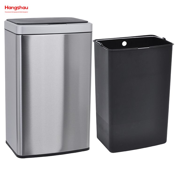 Sensor Automatischer Mülleimer, Kunststoff-Mülltonne, Edelstahl, 20 l, intelligenter Küchenabfall, Staub, Mülleimer, Induktions-Abfallbehälter 