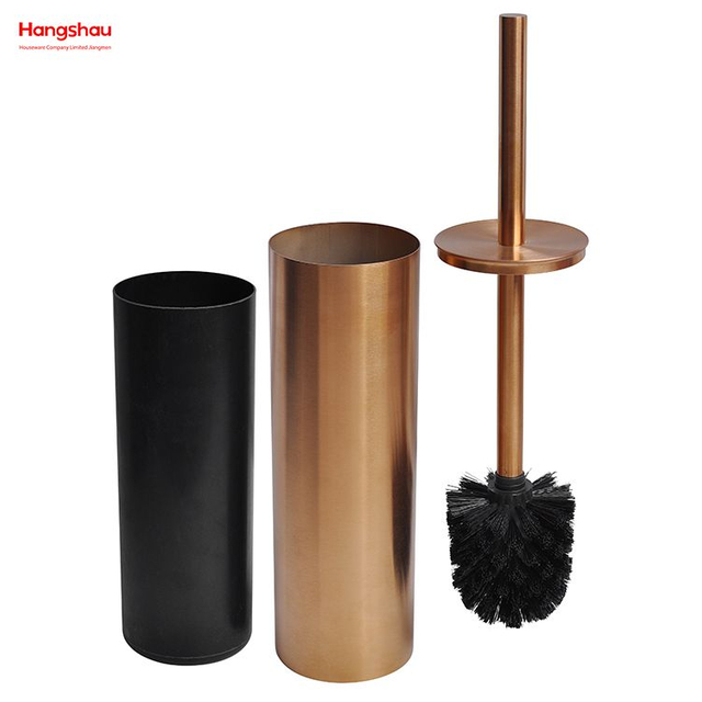 Rose Golden Badezimmer Edelstahl Toilettenbürstenhalter Matte Toilettenreinigungsbürstenhalter WC-Reinigungsbürstenhalter