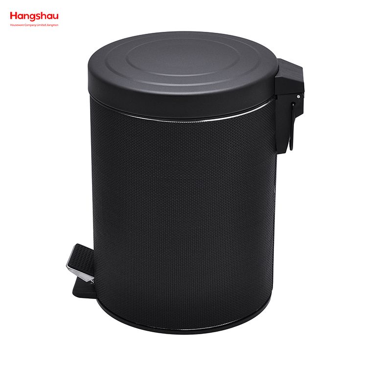 5L runder Metall-Mülleimer im Morden-Stil, Mülleimer, PU-PP-Pulverbeschichtung, Haushalts-Pedal-Abfallbehälter, Staubbehälter für Innen-Mülleimer, Badezimmer-Mülleimer 