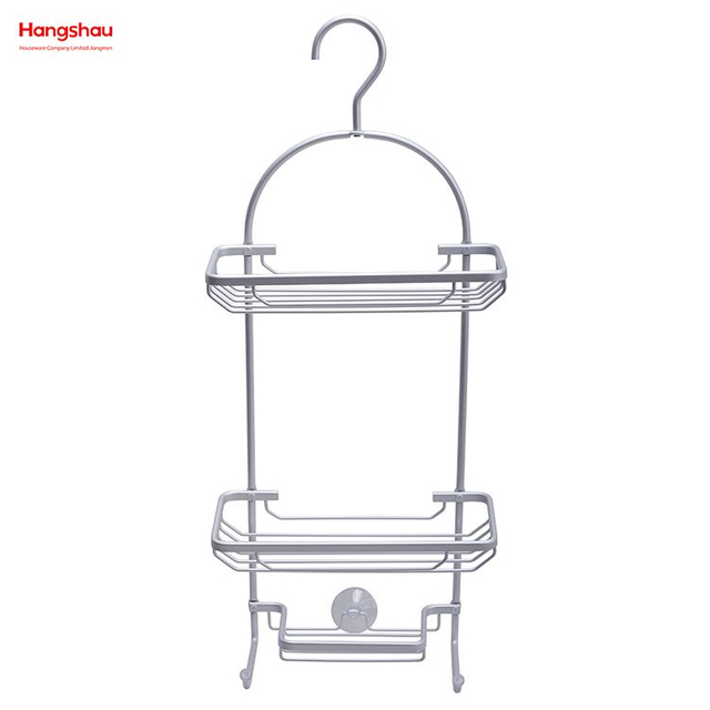 Duschablage über der Tür mit Badezimmer-Aluminium-Aufbewahrungsregal, 3-stufiger Duschablage-Regalkorb