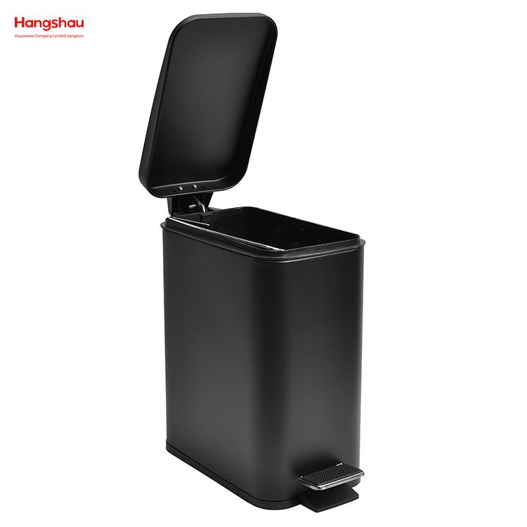 5L Haushalt Quadrat Badezimmer Mülleimer Für Innen Mülleimer Metall Pulver Beschichtung Abfall Bin Staub Bins Pedal Morden Stil mülleimer Mülleimer