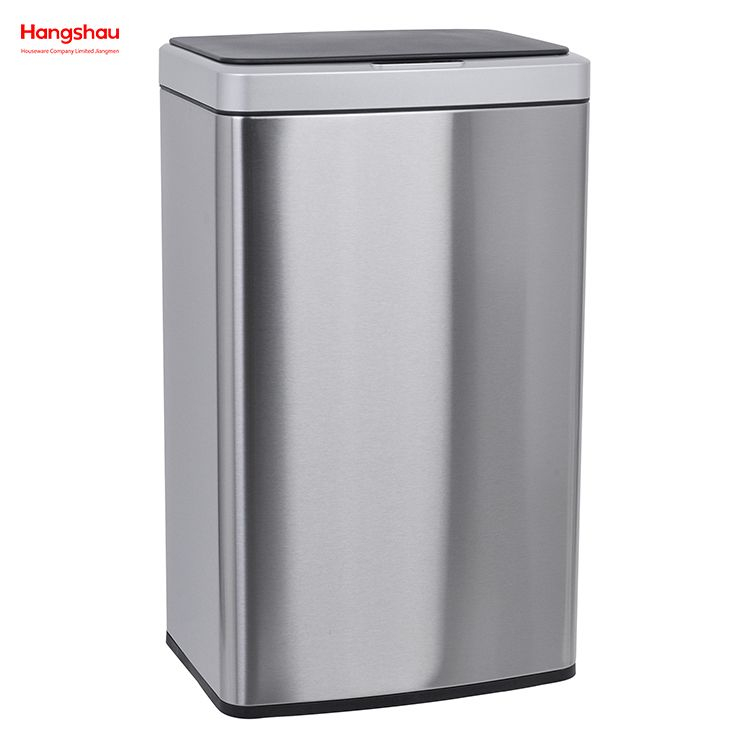 Sensor Automatischer Mülleimer, Kunststoff-Mülltonne, Edelstahl, 20 l, intelligenter Küchenabfall, Staub, Mülleimer, Induktions-Abfallbehälter 