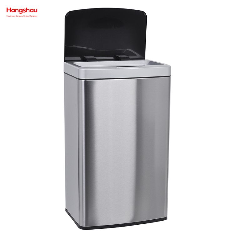 Sensor Automatischer Mülleimer, Kunststoff-Mülltonne, Edelstahl, 20 l, intelligenter Küchenabfall, Staub, Mülleimer, Induktions-Abfallbehälter 