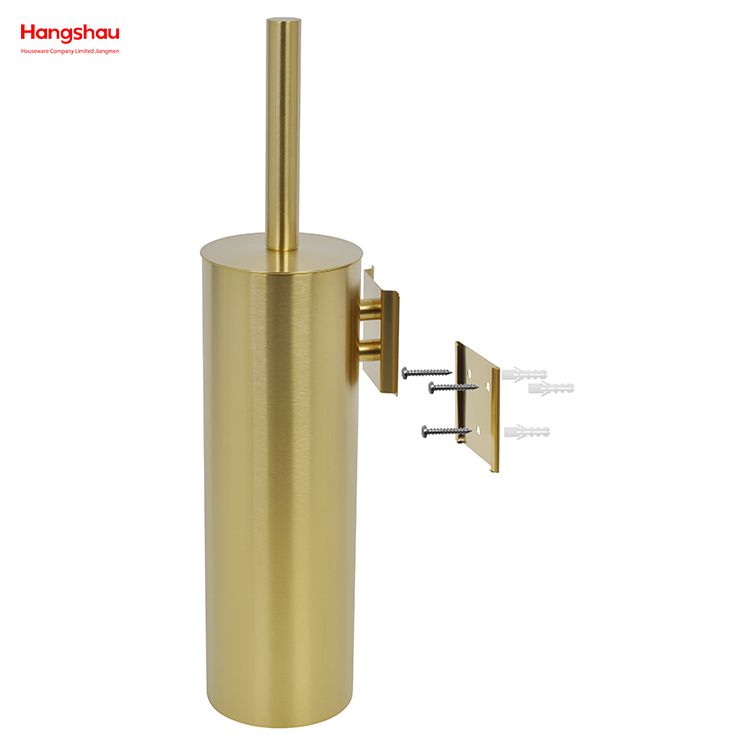 Golden Lack sprüht Haushaltsbad Edelstahl 304 Wandmontierte Toilettenbürstenhalter