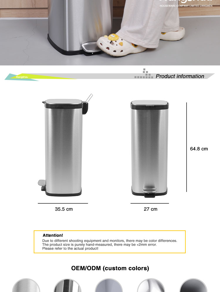 Mülleimer aus Edelstahl
