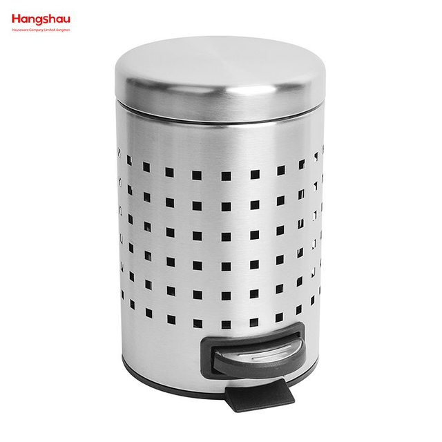 3L Toiletten-Mülleimer aus Edelstahl mit herausnehmbarem Inneneimer, Büro, Haushalt, Badezimmer, Mülleimer mit Deckel, kleiner Treteimer für die Toilette 