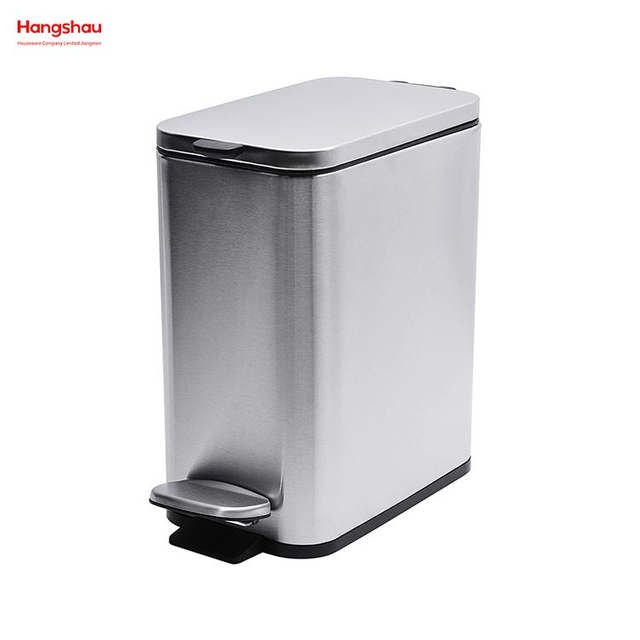 5L Hotel Mülleimer Edelstahl Fußpedal Mülleimer Mit Mülleimer Müll Für Küche Hotel Büro Mülleimer