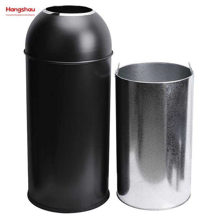 90L Hotel Square Outdoor Garden Abfalleimer Mülleimer Schwarzer Pop-Up-Mülleimer mit offener Oberseite