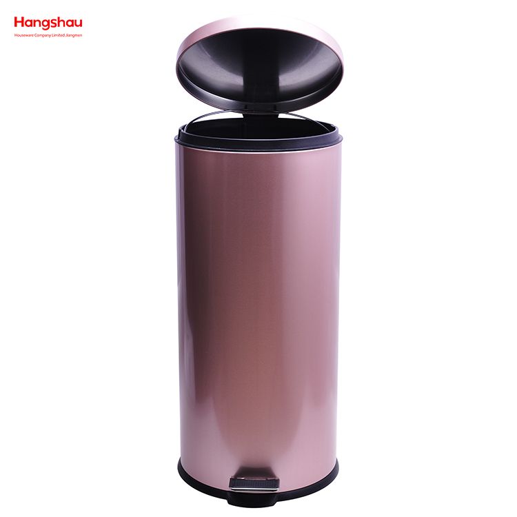 30L Metall Morden Stil Mülleimer Mülleimer Deckel Pulverbeschichtung Für Innen Mülleimer Haushalt Streifen Pedal Mülleimer Mülleimer Badezimmer Mülleimer 