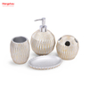 Polyresin Badezimmer-Accessoires, Luxus-Set, Familien-Seifenspender, Zahnbürstenhalter, Becher, Seifenschale, Kunststoff, transparenter Luxus 