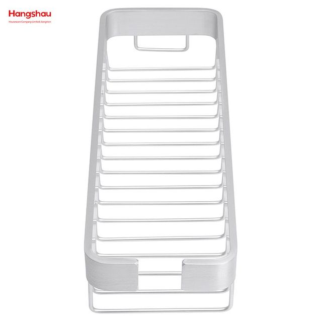 Aluminium-Badezimmer-Eckregal mit rechteckiger Metall-Duschablage, Bad-Aufbewahrungsregal, Wandregal, Wandhalterung