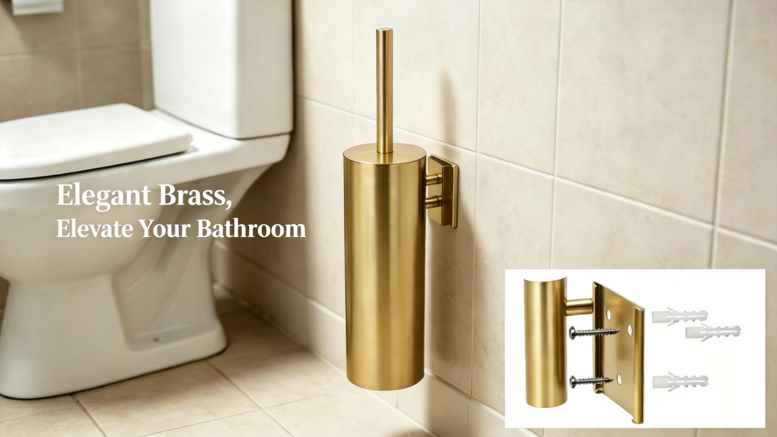 wandmontierte Toilettenb&uuml;rste